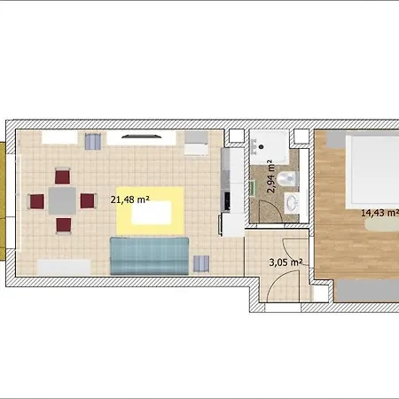 With 1 Bedroom * Rerik